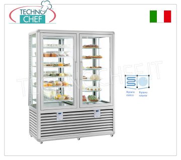 TECHNOCHEF - Vitrine combinée pour glaces et pâtisseries, temp. -15°-25°C/+4°+10°C, Mod.CPG900S/R