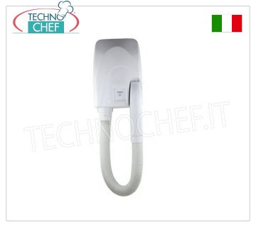 Technochef - SÈCHE-CHEVEUX MURAL avec TUYAU EXTENSIBLE et PRISE RASOIR - 950W