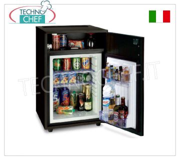 Technochef - Réfrigérateur minibar pour chambres d'hôtel avec armoire et compartiment de rangement, 40 lt.