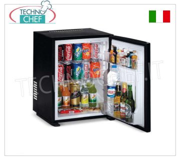 Technochef - Réfrigérateur minibar pour chambres d'hôtel, classe A+, capacité 40 lt, Réfrigérateur minibar pour chambres d'hôtel, classe A+, capacité 40 lt, température +8°/+14°C, V.230/1, Kw.0,06, Poids 13 Kg, dim.mm.566x441x432h