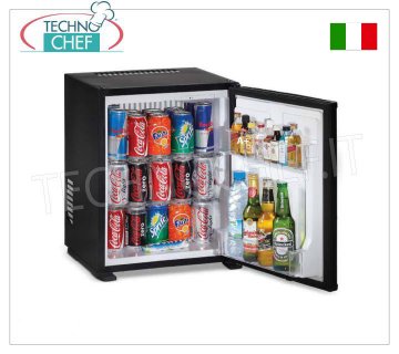 Technochef - Réfrigérateur minibar pour chambres d'hôtel, capacité 30 litres, Classe A+, Économie d'énergie, Réfrigérateur minibar pour chambres d'hôtel, classe A+, capacité 30 lt, température +8°/+14°C, V.230/1, Kw.0,06, Poids 11 Kg, dim.mm.512x419x397h