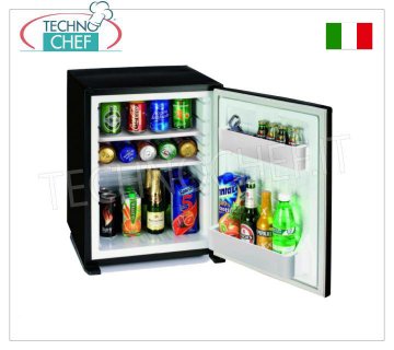 Technochef - Réfrigérateur minibar pour chambres d'hôtel, capacité 30 litres, Réfrigérateur minibar pour chambres d'hôtel, capacité 30 lt, température +8°/+14°C, V.230/1, Kw. 0,065, poids 13,5 kg - dim.mm.512x419x423h