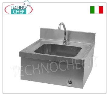 LAVE-MAINS avec COMMANDE AU GENOU et robinet temporisé, dim. mm 330x330x170h