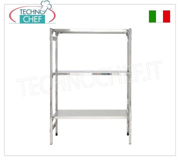 TECHNOCHEF - Etagère inox, module 3 étagères lisses, PROFONDEUR 40 cm, HAUTEUR 150 cm.