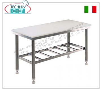 Tables de boucher avec plateau en polyéthylène épaisseur 25 mm, profondeur 700 mm