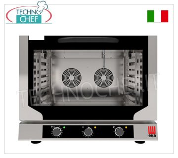 TECNOEKA - Four électrique à convection avec vapeur directe, 4 plaques mm 600x400, dim.mm.784x754x634h