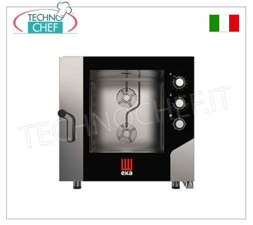 Tecnoeka - FOUR Électrique À CONVECTION VAPEUR pour 6 plaques à PÂTISSERIE de 600x400 mm, mod. MKF 664 S