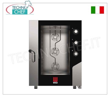 Tecnoeka - FOUR Électrique À CONVECTION VAPEUR 10 plaques à PÂTISSERIE de 600x400 mm, mod. MKF1064S
