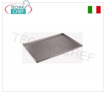 Plaques à Pizza-Pâtisserie en Tôle Aluminisée, avec Bord de 3 cm de Hauteur,
