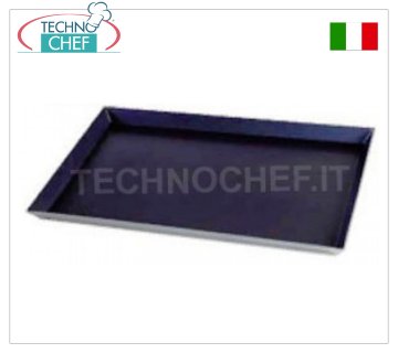 Moule à pizza rectangulaire en tôle bleue, dim. mm 400x600x30h