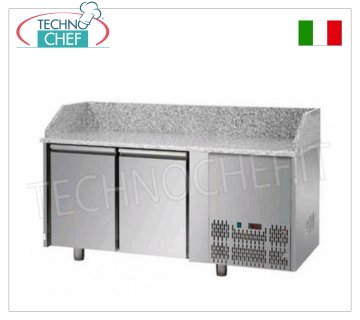 Comptoir à pizza réfrigéré, 2 portes, dim.mm.1610x750x1030h