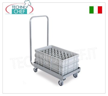 Technochef - Chariot pour CONTENEURS pâte à pizza 60x40 cm, mod.2202P