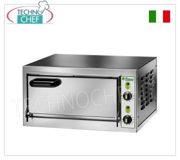 FIMAR - Four à Pizza Électrique pour 1 Pizza, chambre 40,4x40,5 cm - hauteur 11 cm, PORTE STORE, Commandes Mécaniques, mod. MICRO1C