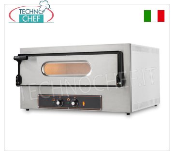 FOUR ÉLECTRIQUE pour 2 Pizzas, 1 CHAMBRE de 61 x 52 cm, commandes mécaniques, Version Compact