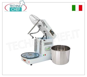 Famag Grilletta - Pétrin à spirale haute hydratation 10 kg (cuve de 13,5 l), 10 vitesses, dim. mm. 530 x 300 x 430 h