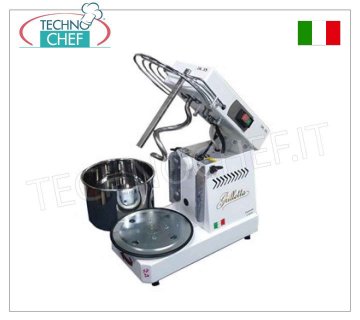 Famag Grilletta - Pétrin à spirale de 8 kg (cuve de 11,5 l), dimensions mm.520x280x430h