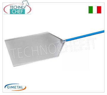 Gi-Metal - Pelle à pizza en aluminium au mètre, Blue Line, longueur du manche 120 cm