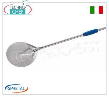 Gi-Metal - Pelle à pizza en acier inoxydable, Blue Line, longueur du manche 200 cm