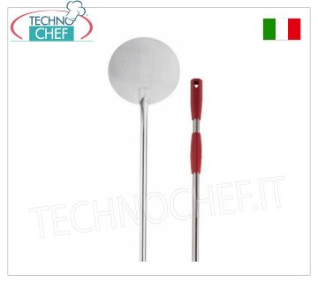 Pelle à pizza ronde en inox, diamètre 20 cm, avec manche coulissant