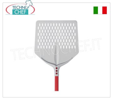Pelle à pizza carrée perforée 33x33 cm pour la cuisson en aluminium, ligne Tulip