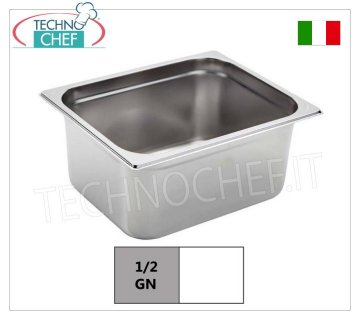 Casseroles Gastronorm GN 1/2 en inox, dim 325x265 mm