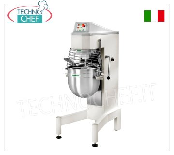 Fimar - Batteur mélangeur planétaire avec cuve en acier inoxydable de 40 litres, dimensions mm. 910 x 650 x 1520 h