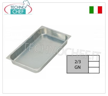 Bacs Gastronorme 2/3 en aluminium, dim.mm.353x320