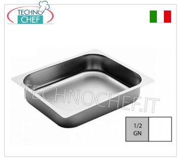 Bacs gastronormes 1/2 en inox, dim. mm 353x265