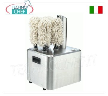 Technochef - SÉCHOIR VERRES avec 5 BROSSES ROTATIVES, Productivité 350 verres/h, Mod.SPEEDYGLASS
