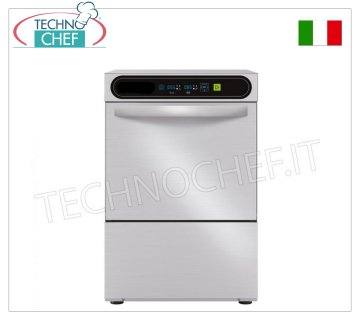 TECHNOCHEF - Lave-verres professionnel pour bar, panier carré 35 x 35 cm, commandes électroniques