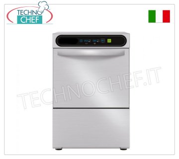 TECHNOCHEF - Lave-verres de bar professionnel, panier carré 40x40 cm, commandes électroniques