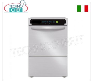 TECHNOCHEF - Lave-vaisselle professionnel, panier carré 50x50 cm, commandes électroniques