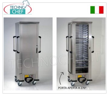 Mainteneur de température, chariot CHAUD, ventilé pour 18 plateaux GN 1/1 (mm 325x530) - mod. MZ-690.AG