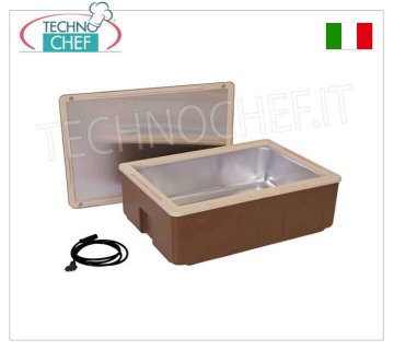 Récipient isotherme CHAUFFÉ À SEC pour 1 poêle Gastro-norme 1/1 (53x32,5x15H cm) ou sous-multiples, mod.FLORIDA