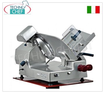 TECHNOCHEF - Trancheuse inclinée par gravité, transmission par engrenage, lame Ø 370 mm, Professionnel