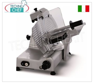 TECHNOCHEF - TRANCHEUSE INCLINÉE PAR GRAVITÉ, lame Ø 250 mm, Professionnel, dim.mm.425x440x370h