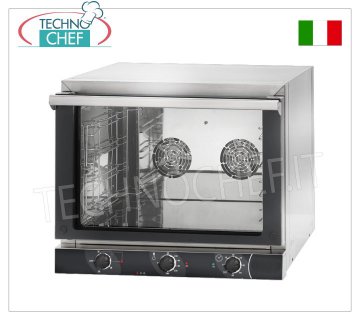 TECNODOM - Four électrique à convection pour 4 plaques GN1/1 (mm 325x530) + GRIL, dim.mm.686x660x580h