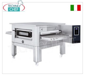 TECHNOCHEF - Four à Pizza Tunnel Électrique avec tapis de 500 mm, complet avec support, Mod.TUNNELC/50