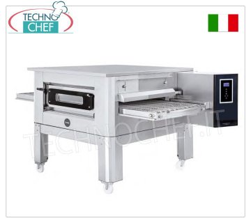 TECHNOCHEF - Four à Pizza Tunnel Électrique avec tapis de 800 mm, complet avec support, Mod.TUNNELC/80