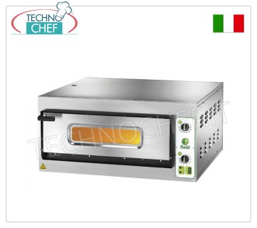 FIMAR - Four à pizza électrique, pour 4 grandes pizzas, 1 chambre de 72x72 cm, commandes mécaniques, sans PYROMÈTRE, mod. EX4