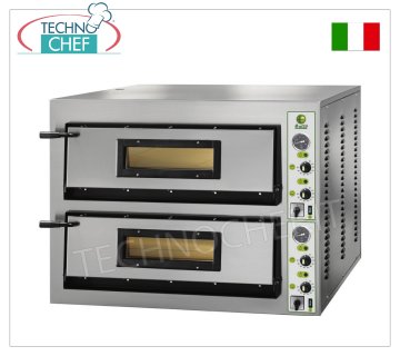 FIMAR - Four à pizza électrique pour 4+4 grandes pizzas, 2 chambres indépendantes de 72x72 cm, commandes mécaniques, mod. FML4+4