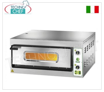 FIMAR - Four à pizza électrique, pour 6 grandes pizzas, 1 chambre de 72x108 cm, commandes mécaniques, sans PYROMÈTRE, mod. AF6