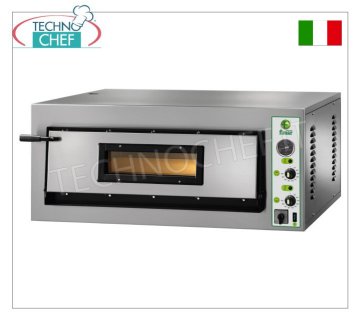 FIMAR - Four à pizza électrique, pour 6 grandes pizzas, 1 chambre TRANSVERSALE, commandes mécaniques, mod. FMLW6