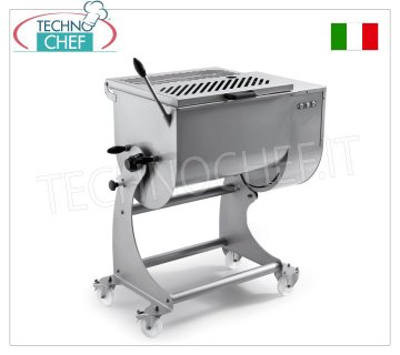 SIRMAN - Mélangeur à viande en acier inoxydable, capacité de la cuve 80 kg, lames amovibles en acier inoxydable, mod.80XPBA