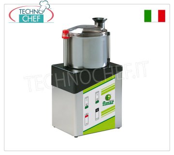 FIMAR - Technochef, Coupeur Professionnel en Acier Inoxydable 5 litres, 2 Vitesses, Mod.CL5V2