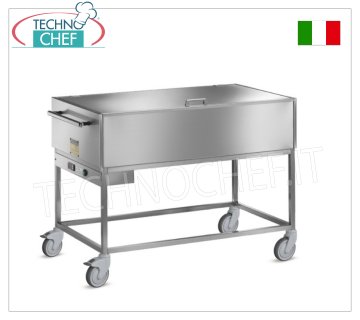 TECHNOCHEF - Chariot bain-marie chaud, 4 bacs GN 1/1, Mod.014.A