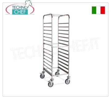 CHARIOT Porte-Plats Pizza-Pâtisserie pour 14 PLATEAUX 60x40 cm,