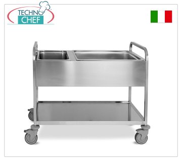 Chariot en acier inoxydable pour le tri des déchets