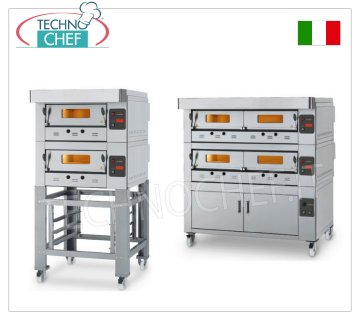 Four à pizza modulaire à gaz, ligne ECO GAS, chambre pour 12 pizzas de 123x93 cm avec plan réfractaire