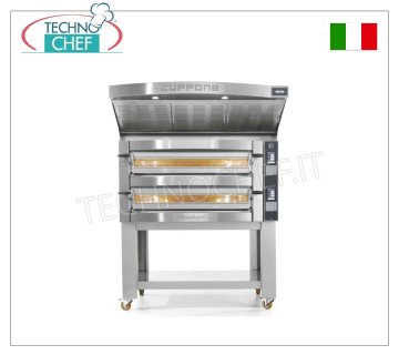 CUPPONE - Four électrique pour 4 pizzas, Ø 35 cm - CHAMBRE 720x720x140 cm, mod. MICHEL-ANGE
